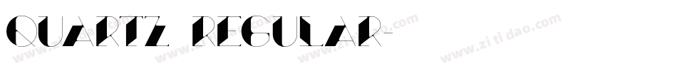 Quartz Regular字体转换